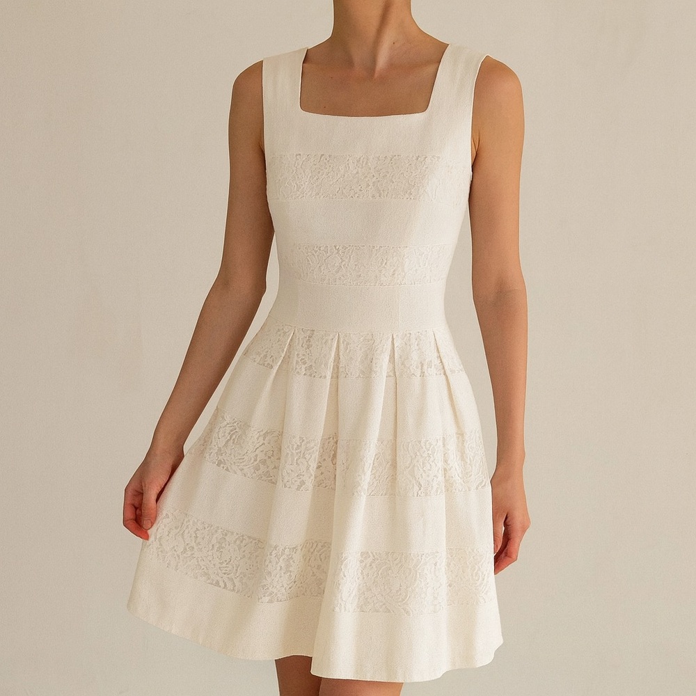 Karl Lagerfeld Light Pink Short Lace Dress Size 8
